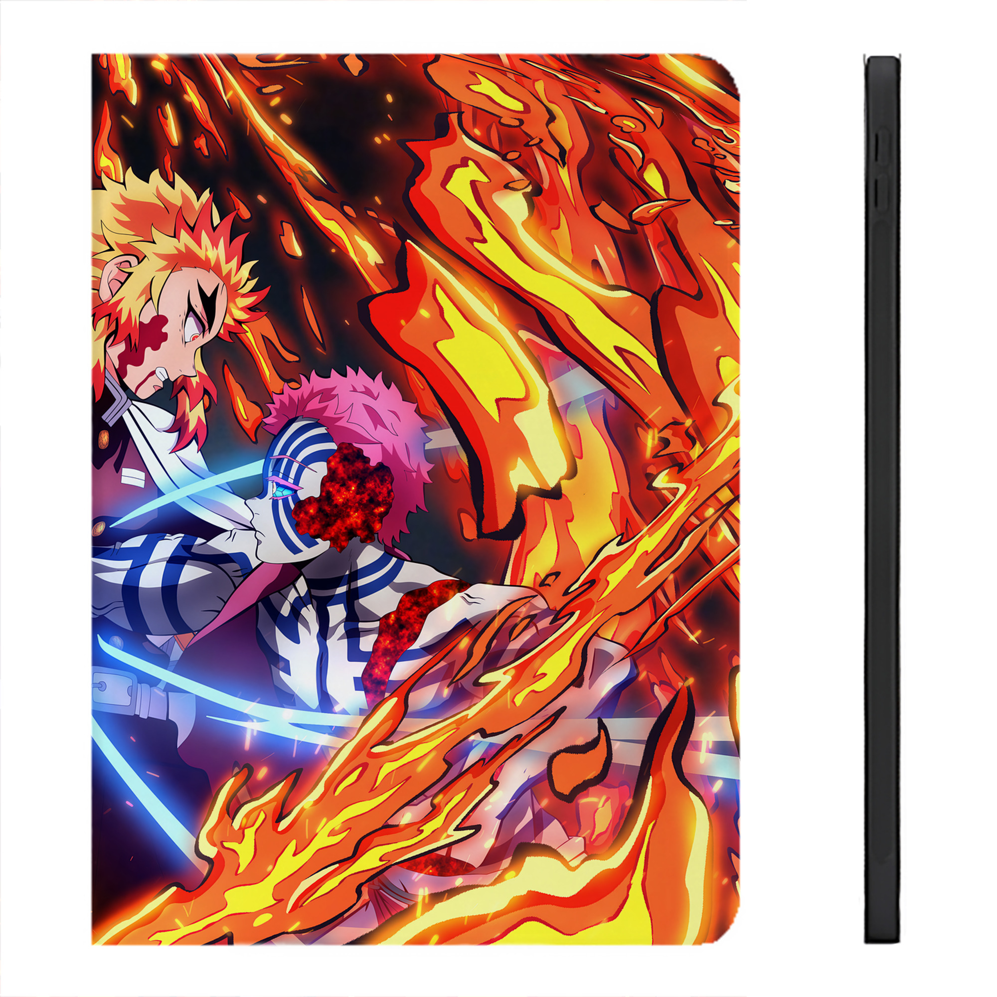 （画像用） 炎柱-煉󠄁獄 杏寿郎／れんごく きょうじゅろう Rengoku Kyoujurou IPadケース ペンホルダー付き ブックスタイルデザイン